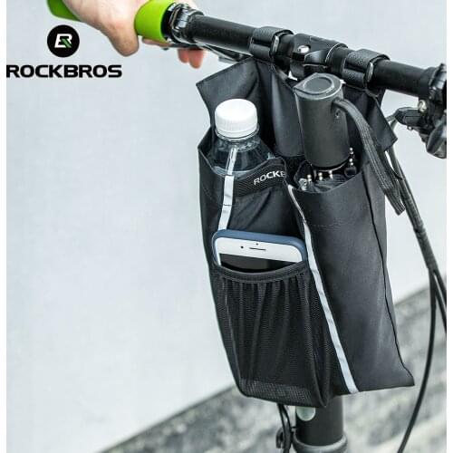 ROCKBROS Bike Bag Head Tube Handlebar Bicycle Bag Foldable Electric Vehicle Reflective Cycling Pannier Bicycle Accessories