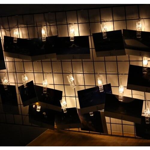 1.5/3/5M LED Garland Card Photo Clip Led String Fairy Lights Battery Operated Christmas Garlands Wedding Valentines Decoration