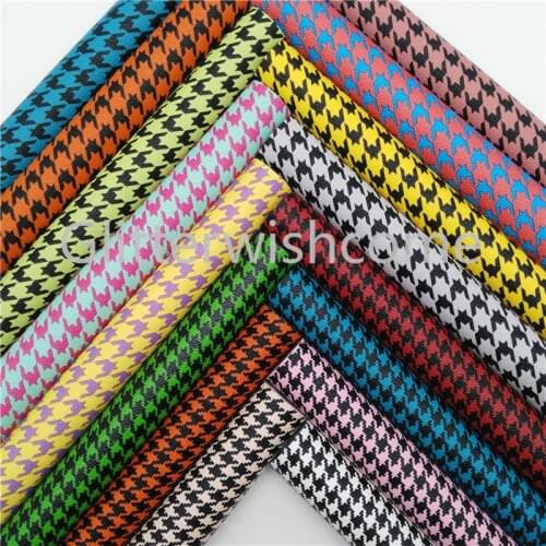 Glitterwishcome 21X29CM Size Tousand Birds Printed Faux Leather Fabric, Synthetic Leather Sheets Vinyl Fabric for Bows,GM5022A