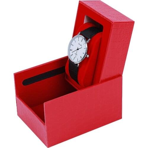 1pc Watch Case Portable Single Watch Case Jewelry Case Collection Box Counter Display Box Carry Watch Bracelet Box