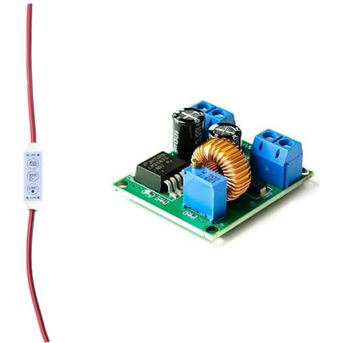 1 Pcs LED Dimmer 12A 12V-24V for LED Strips Monochrome Controller & 1 Pcs DC-DC Adjustable Boost Module