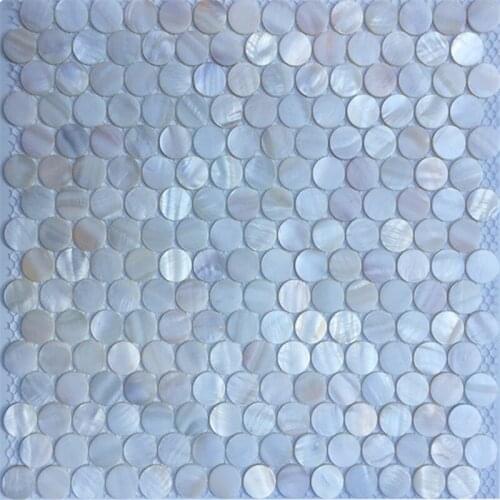 19mm Natural White shell mosaic mother of pearl kitchen backsplash wallpaper bathroom background shower decorative wall tiles