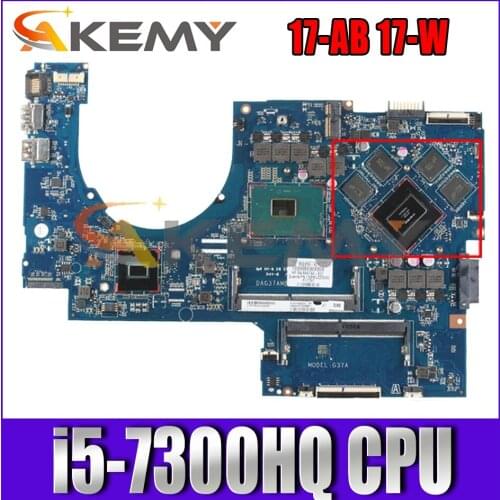 915468-001 For HP Pavilion 17-AB 17-W i5-7300HQ Notebook motherboard DAG37DMBAD0 SR32S N17P-G0-A1 Mainboard full test 100% work