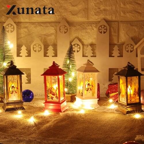 Merry Christmas Acrylic LED Light Christmas Tree Ornaments Pendant Christmas Snowman Pendant Xmas Light