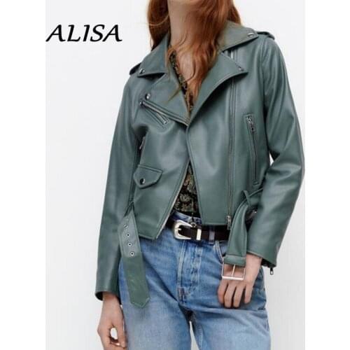 Женские кожаные куртки Alisawang China At AliExpress
