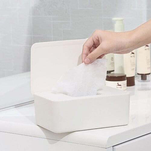 Wet Wipes Dispenser Holder Tissue Storage Box Case with Lid Dustproof for Home Store
