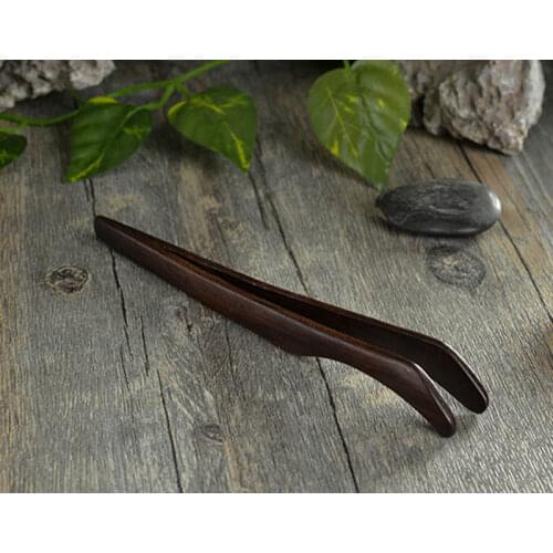 DoreenBeads Chinese Style Ebony Wooden Tea Clips Puer Dark Green Tea Tweezers Creative Coffee & Tea Accessories 17*1.7cm 1PC