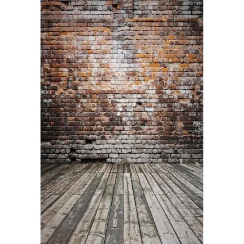 Grunge Brick Wall Wooden Floor Photography Backgrounds Customized Portrait Baby Child Photographic Backdrops For Photo Studio
