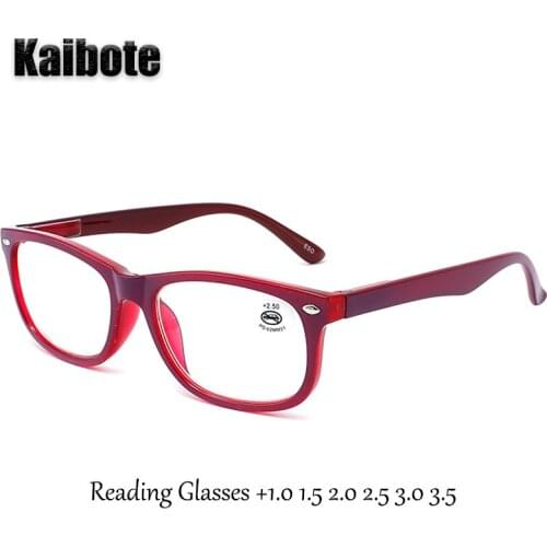 Kaibote E185115 Fashion Reading Glasses Rectangular Frame for Man Woman High Quality Reader Presbyopic Eyeglasses +1.0 to +3.5