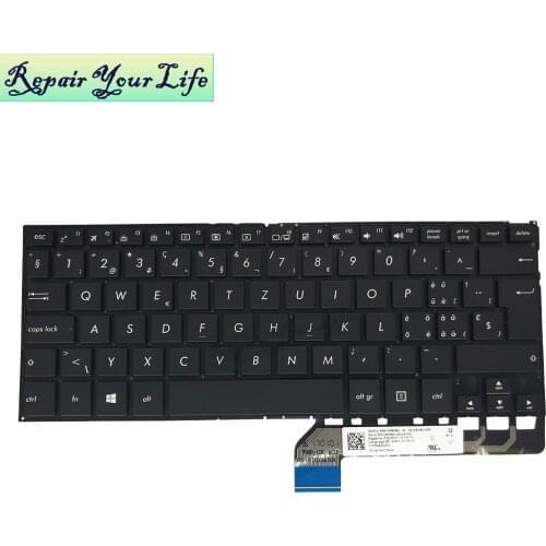 SW keyboard for ASUS ZenBook Flip UX360 UX360CA-UBM2T UX360C series Q324 Swiss black with backlight Screw post 0KNB0-2625SF00