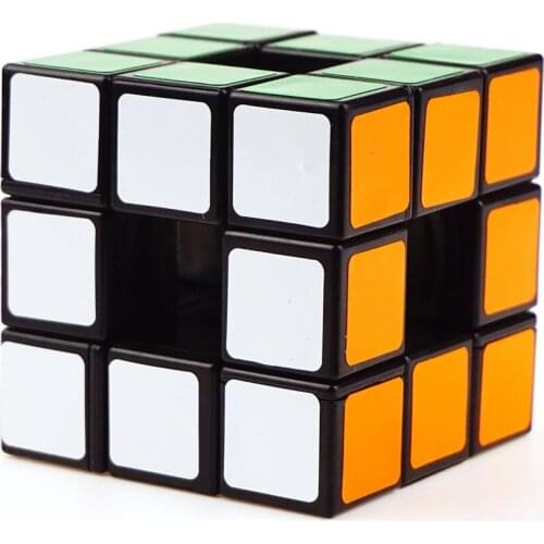 LANLAN 3x3 Cube 3x3x3 Hollow Magic Cube 3 Layers Black Speed Magic Cubes Profissional Puzzle Toys For Children Kids gift toy