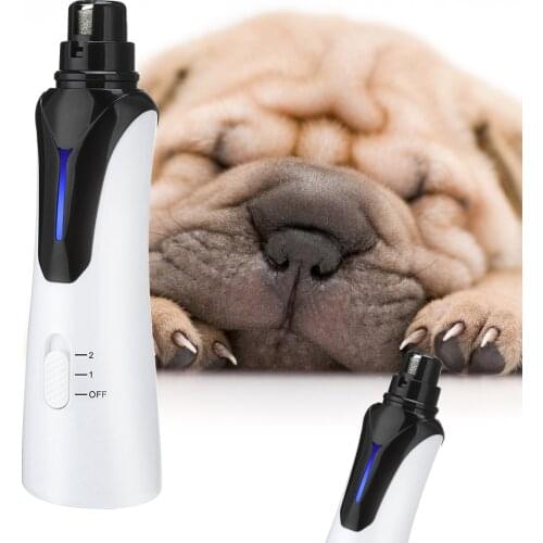 Pet Nail Clipper Professional Cutter Dog Cat Toe Claw Clippers 2-Speed Electric Animal Paws Grooming Trimmer Tools Cutting Nails