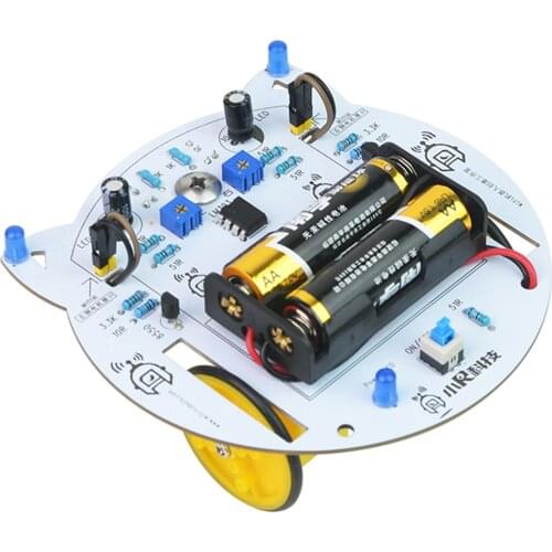 Mini Cat DIY Smart RC Robot Car Tracking STEAM Educational Kit Brain-Training Toy For Children Educational Toys Birthday Gift