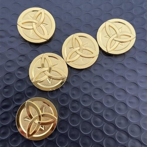 10pcs/bag Gold Plated Mora Coin Model Genshin Impact Game Coins Art Collection Gifts Toy Genshin Impact Gifts For Women CS718