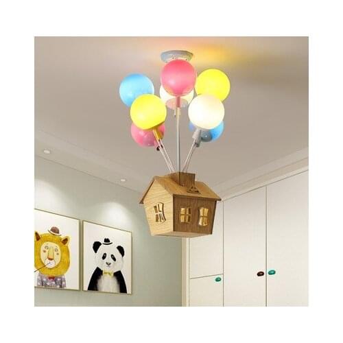 Cartoon creative color hot-air balloon pendant lamp Boy Girl Bedroom children room lamp modern LED house pendant lamp