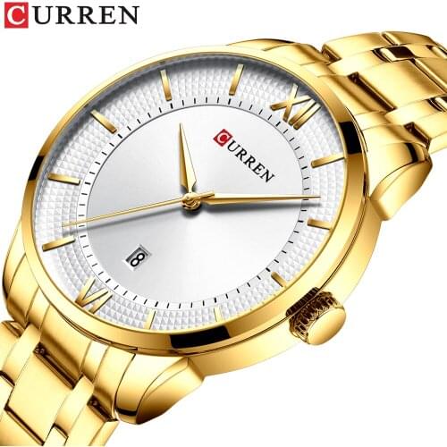 Relogio masculino CURREN 2021 Men Watch Stainless Steel Classy Business Watches Male Auto Date Clock Fashion Quartz Wrist Watch