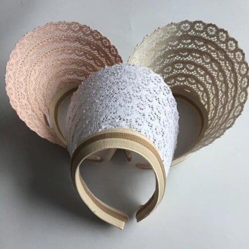 2019 New Female Visor Caps DIY Summer Cap Hollow Flower Pattern Lace Casual Shade Hat Empty Top Hat Beach Womans Sun Hats