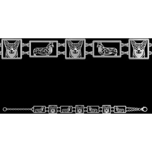 Pembroke Welsh Corgi square frames Bracelet Pet dog Jewelry