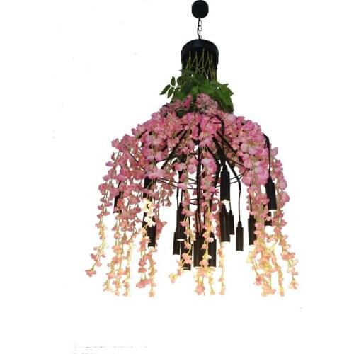 Flower pendant light chandelier in bar restaurant 33 watt warm light plant chandelier pendant lighting fixture decoration lamp