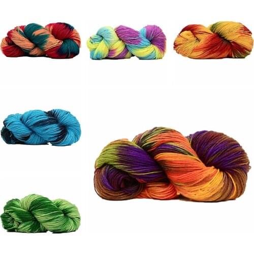 Mix-Colored Knitting Crocheting Thread Hand Knitting 4 Ply Super Soft Acrylic Anti-Pilling Fibre Dyed Yarn