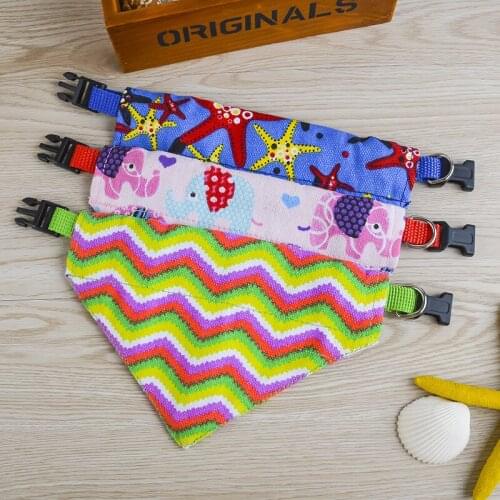 Pet Neckerchief Cat dog accessories scarf Waterproof printing bandana Bibs Scarf Collar Pet saliva towel triangle towel