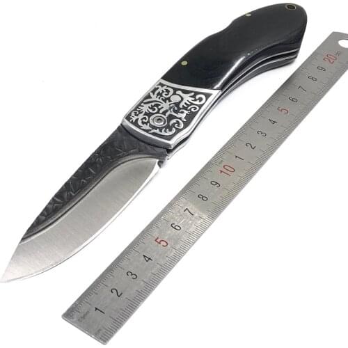 Folding Knife Outdoor Survival Tactical Camping Pocket Knife Damascus Steel Blade Wood Handle Fishing EDC Tool Hunting Knives