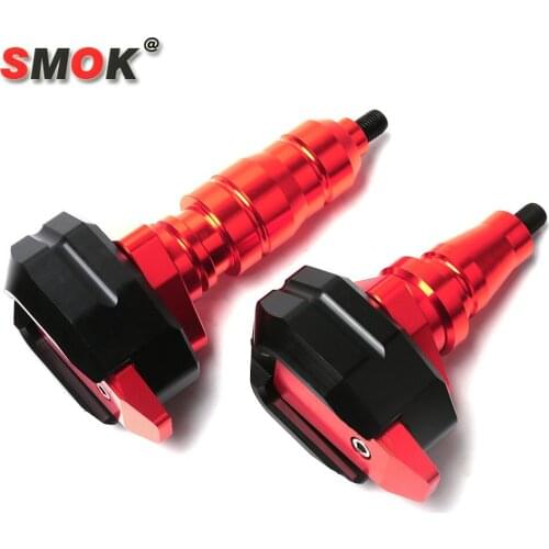 SMOK Universal CNC 10 mm Falling Protectors Motorcycle Frame Slider Anti Crash Caps Engine protection Pad Protect For Racing