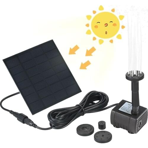 Solar Power Fountain Pump Bird Bath Fountain Water Pump Waterfalls Solar Panel Pump for Fish Tank Pond Patio Garden Decoration