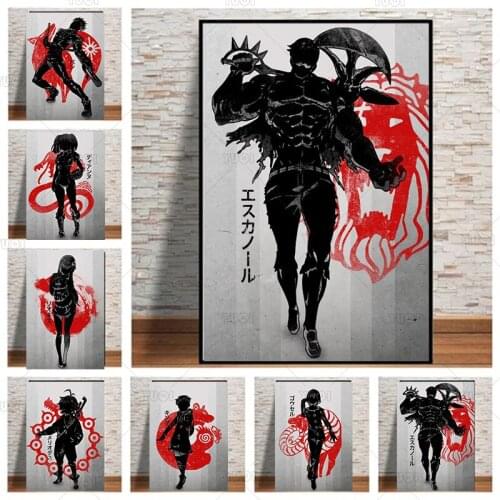 Nordic Modern Painting Art Home Wall Decor Classic Anime The Seven Deadly Sins Picture Living Kids Room Quality Canvas Poster