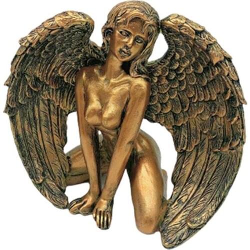 The Fallen Angel Statue Decoration Resin Angel Kneel Down Resin Figurine Ornaments Home Decoration Best Gift For Family Friends