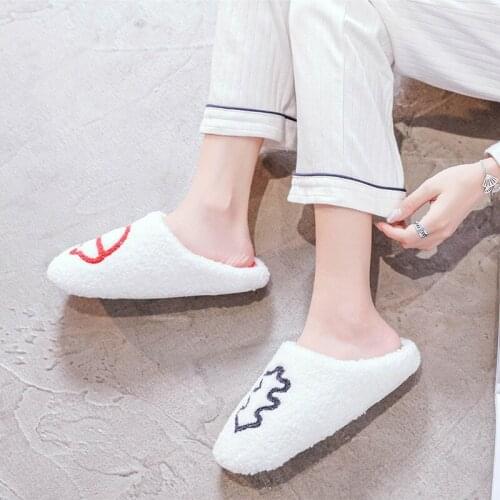 Slippers Women Indoor House Plush Soft Cute Cotton Slippers Shoes Non-slip Floor Home Slippers Women Slides For Bedroom