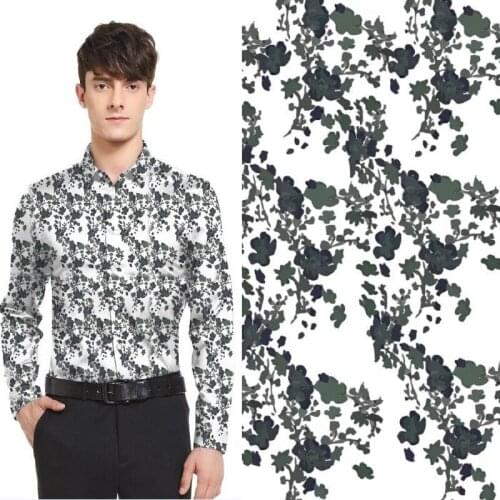 150*50cm comfortable imitation cotton digital printing mens and womens fashion fabric brand pattern dress shirt fabric