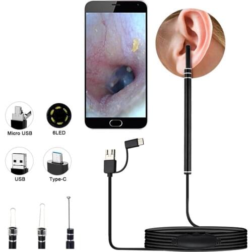 5.5mm high-definition visual otoscope ear nose throat luminous ear spoon visual digging ear spoon endoscope visual ear spoon