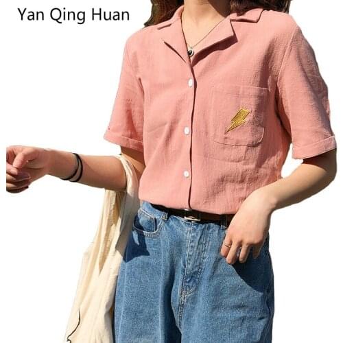 Женские рубашки с коротким рукавом YANQINGHUAN China At AliExpress