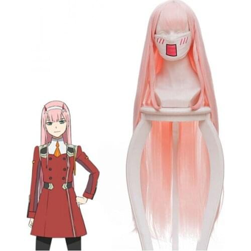 DARLING In The FRANXX Wig Cosplay Headwear 02 Cosplay Synthetic Hair Zero Cosplay Wig Halloween Cosplay Girl Hair