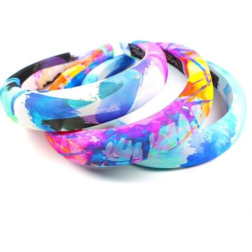 Women Girls Tie Dye Sponge Padded Hairband Headband Adult Hair Accessories