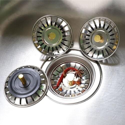 1pcs Stainless Steel Kitchen Sink Strainer Stopper Waste Plug Sink Filter filtre lavabo Bathroom Hair Colanders cocina accesorio