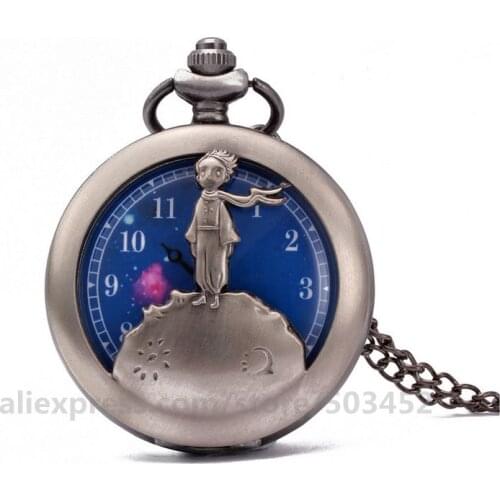 100pcs/lot Hot selling vintage scarf prince pendent pocket watch starry sky watch hollow out pocket watch