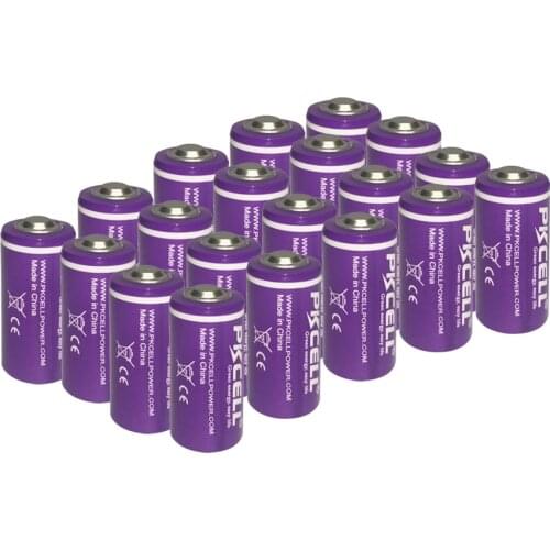 24pcs PKCELL ER14250 14250 3.6V 1/2AA Battery 1200mAh Li-SOCl2 Non-rechargeable Battery Lithium Batteries Shelf Life ten years