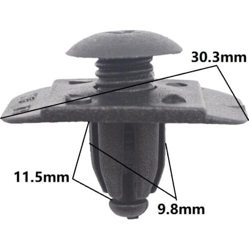 30 Pcs For Ford Mazda Nissan Mitsubishi Bumper retainer Auto Car Plastic Square head Screw Push Type