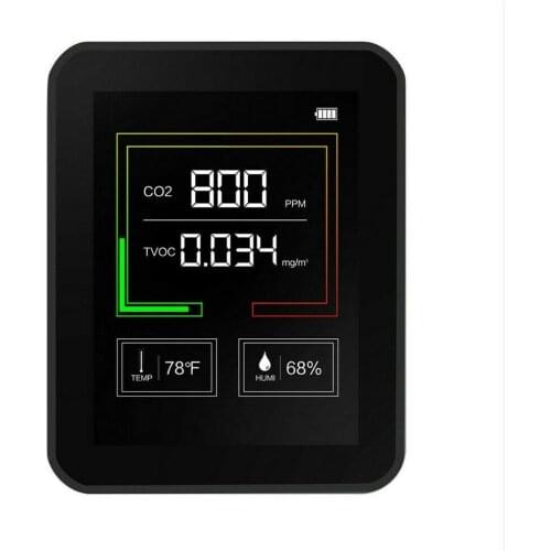 400-5000PPM CO2 Meter Digital Air Quality Monitor Tester Carbon Dioxide Detector With Backlight HD LCD Display