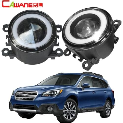 Cawanerl For Subaru Outback 2010 2011 2012 Car H11 LED Fog Light COB Angel Eye Daytime Running Lamp DRL 30W 3000LM 12V 2 Pieces
