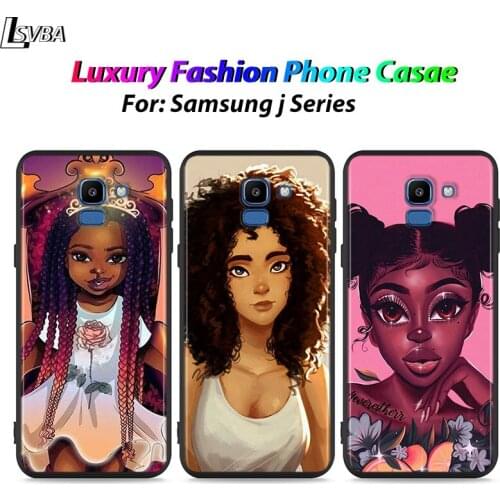 Black Shell African Beauty Girl for Samsung Galaxy J7Duo J2 J4 Core J6 J4 Plus J8 J3 J7 J5 Prime 2018 2017 Phone Case