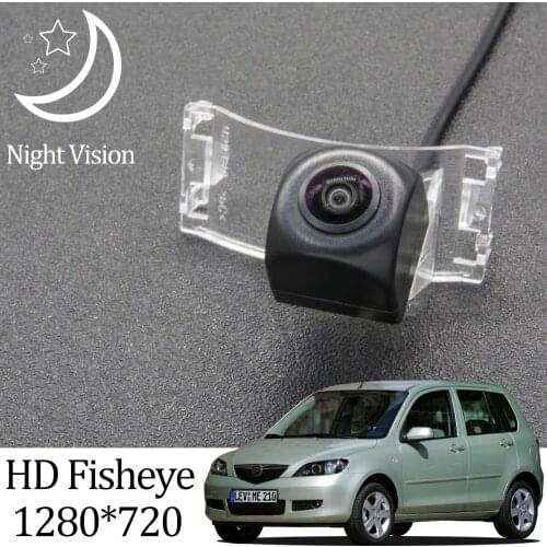 Owtosin HD 1280*720 Fisheye Rear View Camera For Mazda Demio/Mazda 2 2003 2004 2005 2006 2007 Car Reverse Parking Accessories