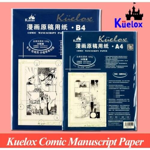 Kuelox A4/A3 Comic Manuscript Paper 120g High Quality Sketching Drawing Positioning Paper Painting Paper Drawing Supply