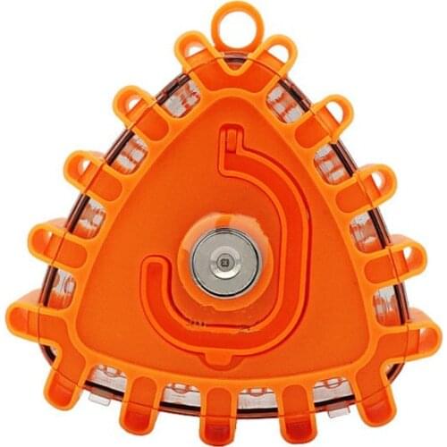 Hot Traffic Safety Warning Light Orange Strong Magnetic LED Triangle Flash Car Road Signal Emergency Night Protection