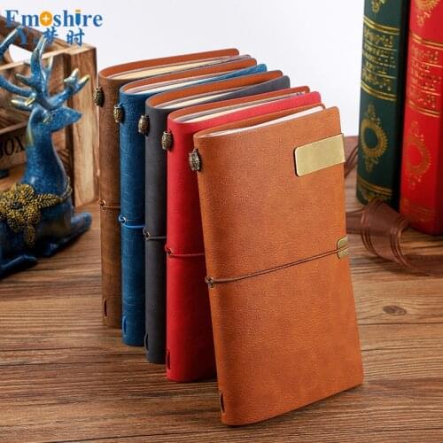 Small Notebook Student Diary Notepad A6 Loose-leaf Retro Style Strap Creative Hand Account Book Customization Memo Pad N317