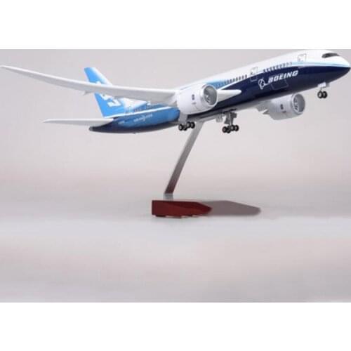 1/130 Scale 47CM Airplane Boeing B787 Model Toys Dreamliner Aircraft Base with light Wheel Diecast Plastic Resin Alloy Plane