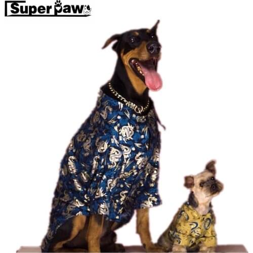 Fashion Japan Kimono Dragon Shirt for Small Medium Large Dogs Doberman Schnauzer Pug Summer T-shirt Vest Clothes Costume TLC26