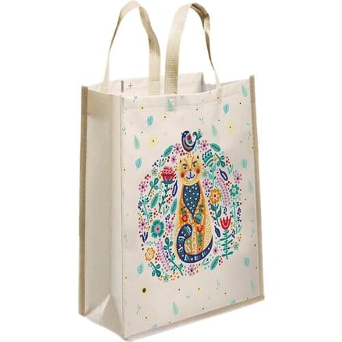 DIY Animal Diamond Painting Shopping Tote Bags Mosaic Kit Rhinestone Drawing Picture Set Art Craft Shoulder Handbags for Women